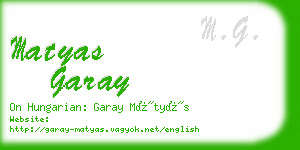 matyas garay business card